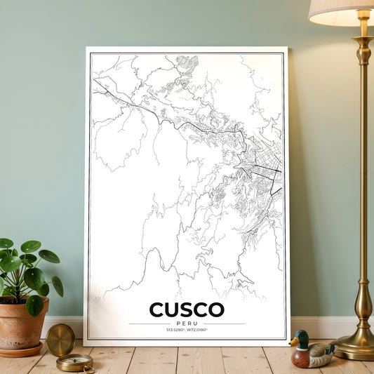 Cusco Modern Map Poster