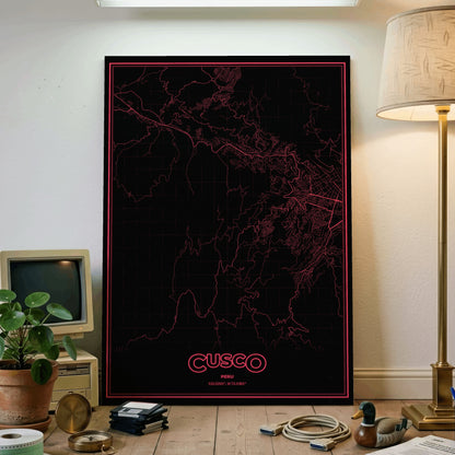 Cusco Phosphor Map Poster - System Alert