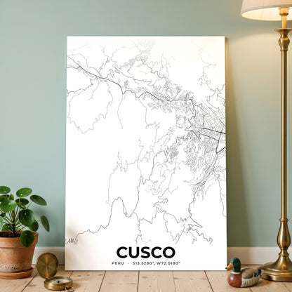 Cusco Elegant Map Poster