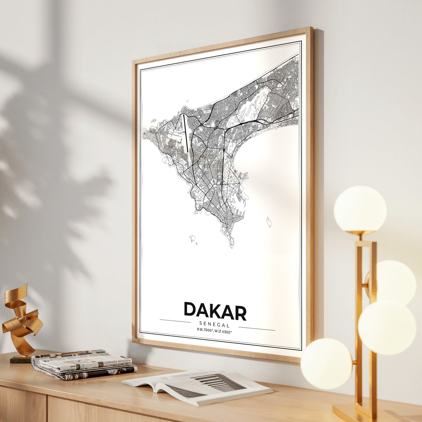 Dakar Modern Map Poster