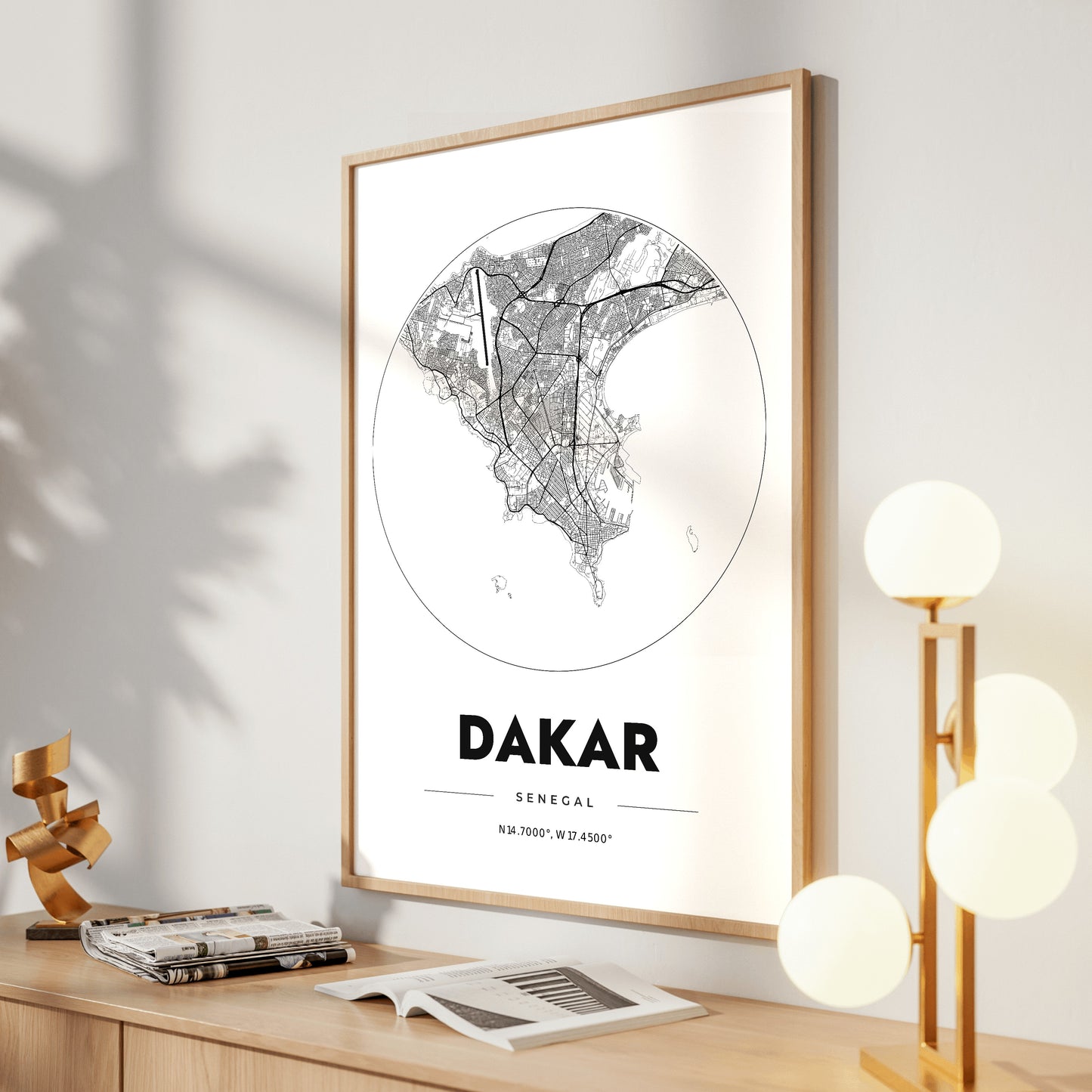 Dakar Spot Map Poster