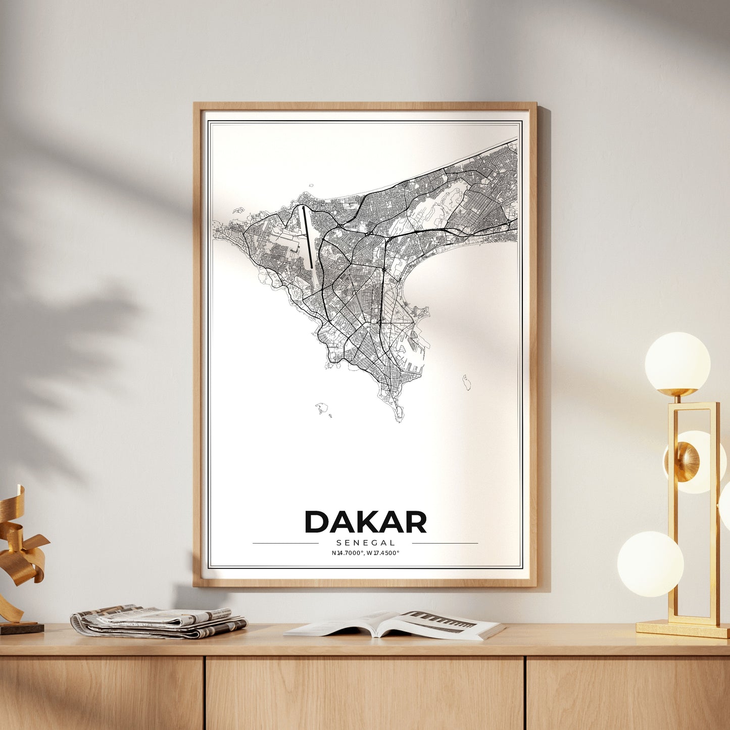 Dakar Modern Map Poster