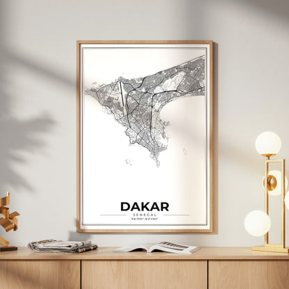 Dakar Modern Map Poster