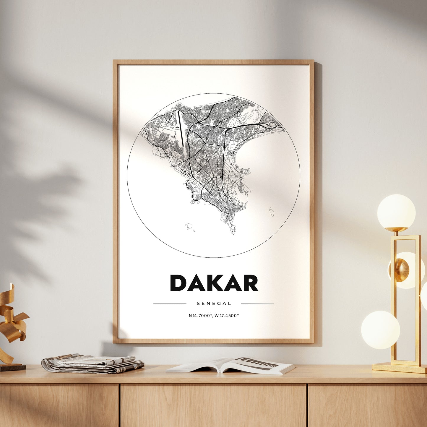Dakar Spot Map Poster
