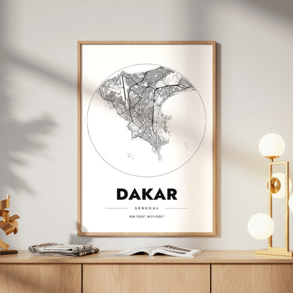 Dakar Spot Map Poster