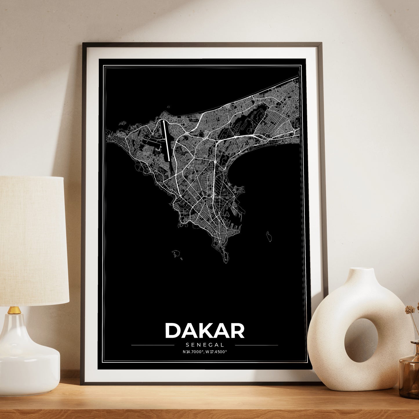 Dakar Modern Map Poster