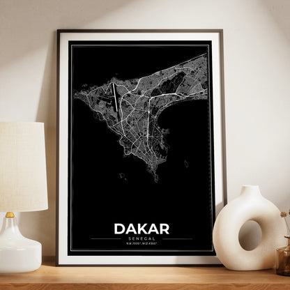 Dakar Modern Map Poster