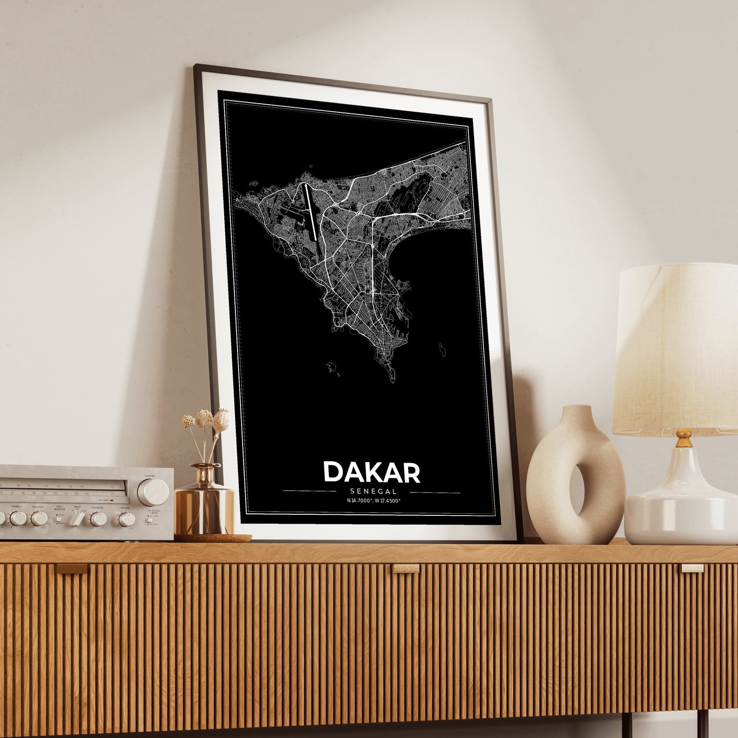 Dakar Modern Map Poster