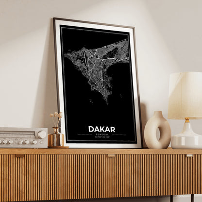 Dakar Modern Map Poster