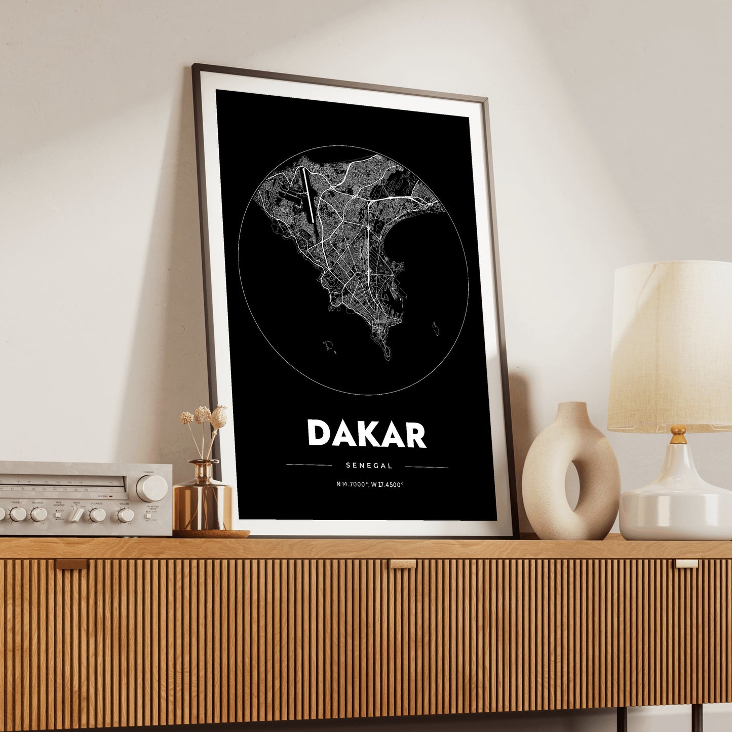 Dakar Spot Map Poster