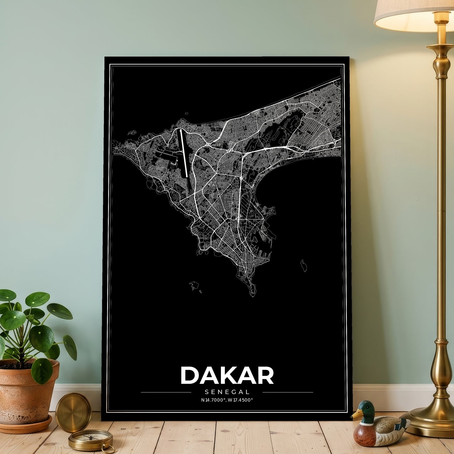 Dakar Modern Map Poster