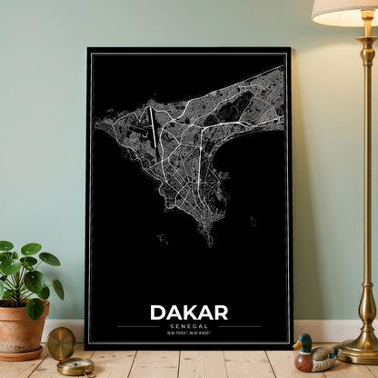 Dakar Modern Map Poster