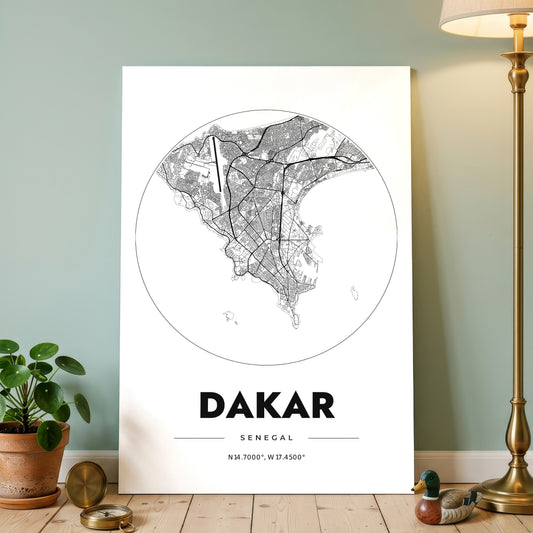 Dakar Spot Map Poster