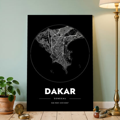 Dakar Spot Map Poster
