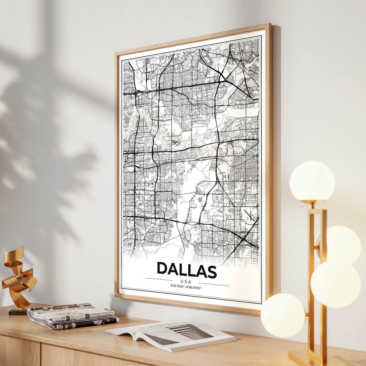 Dallas Modern Map Poster