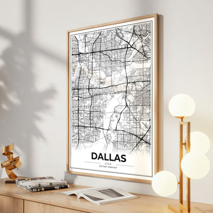 Dallas Modern Map Poster