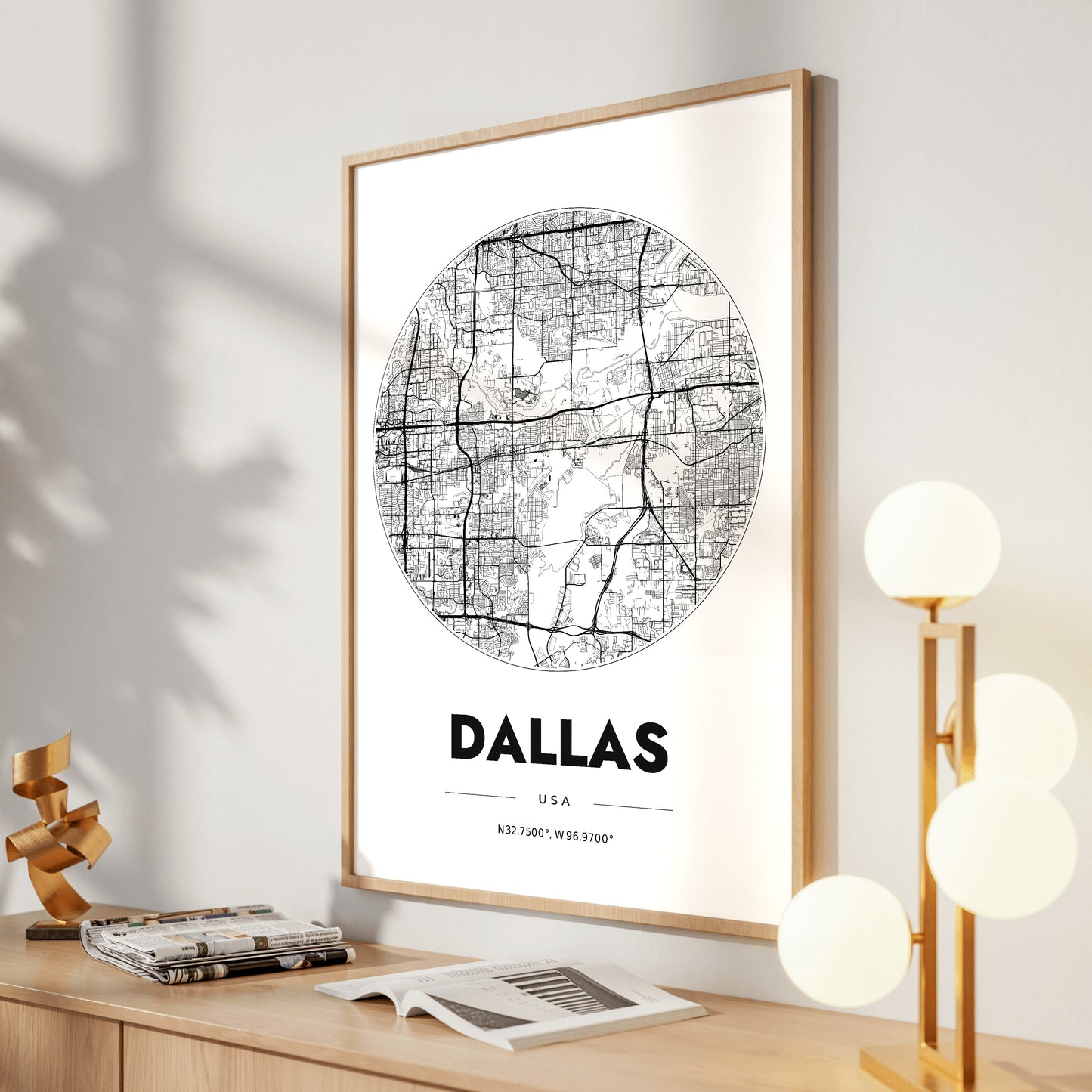 Dallas Spot Map Poster