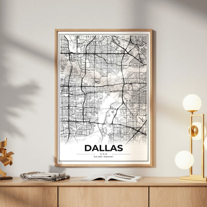 Dallas Modern Map Poster