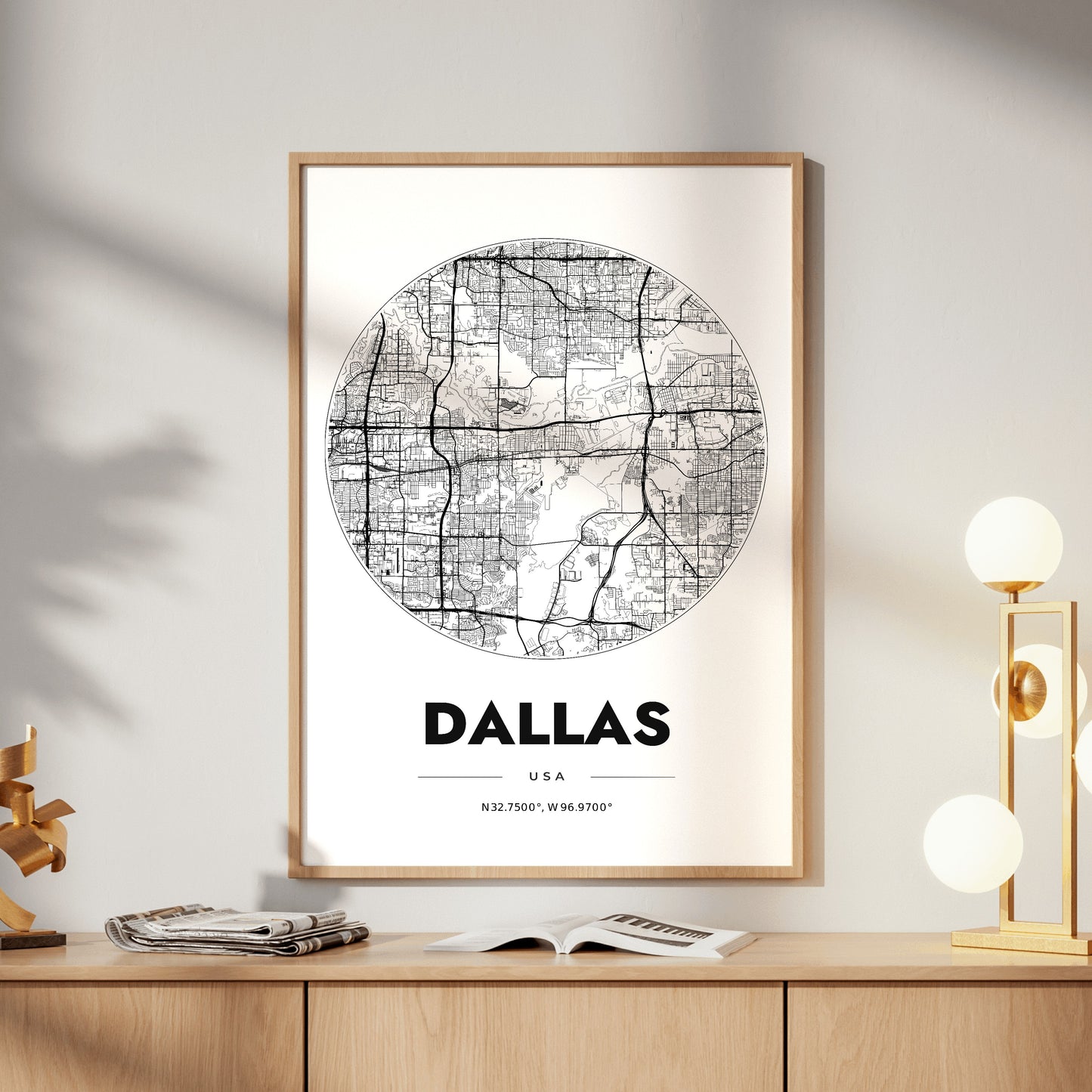 Dallas Spot Map Poster