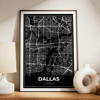 Dallas Modern Map Poster