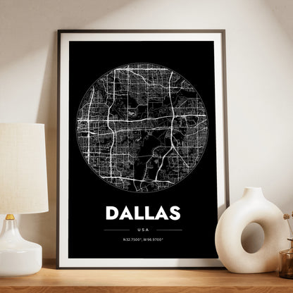 Dallas Spot Map Poster