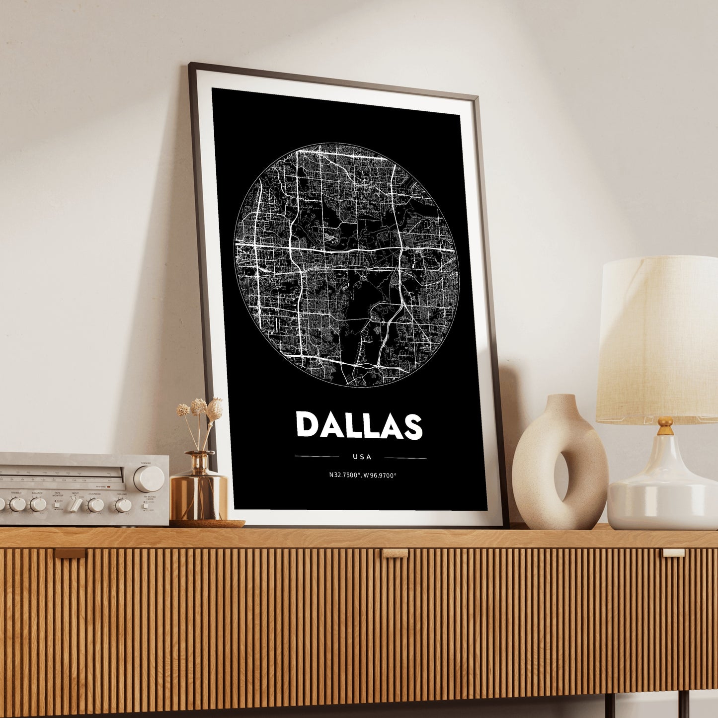 Dallas Spot Map Poster