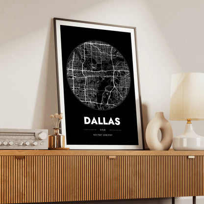 Dallas Spot Map Poster