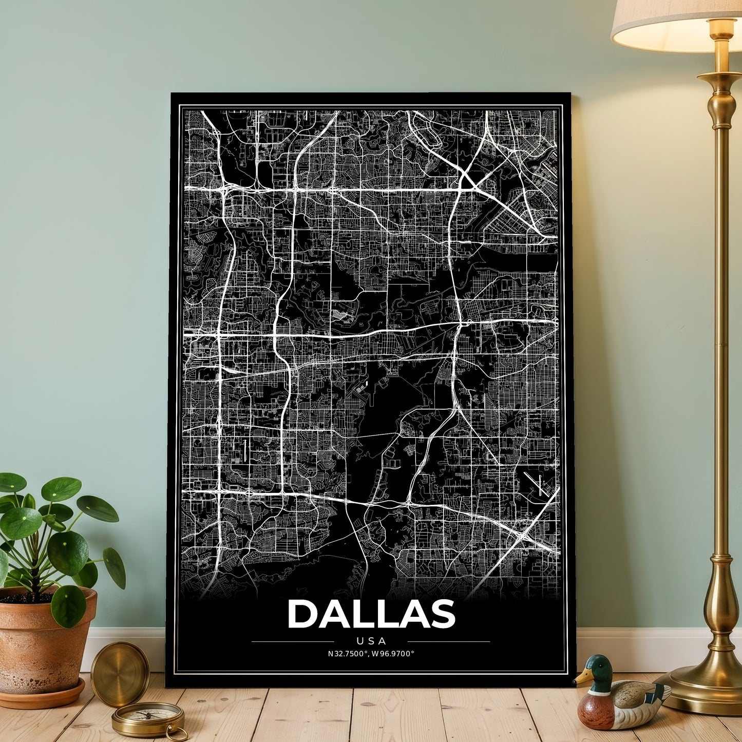 Dallas Modern Map Poster