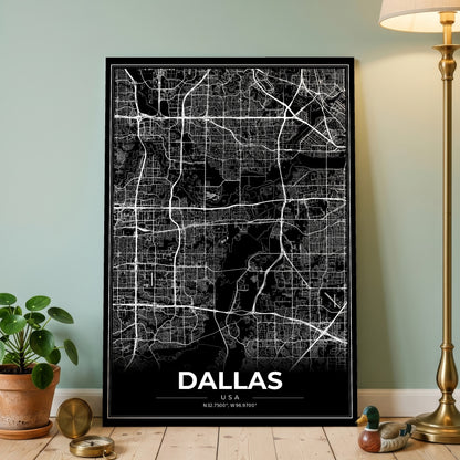 Dallas Modern Map Poster