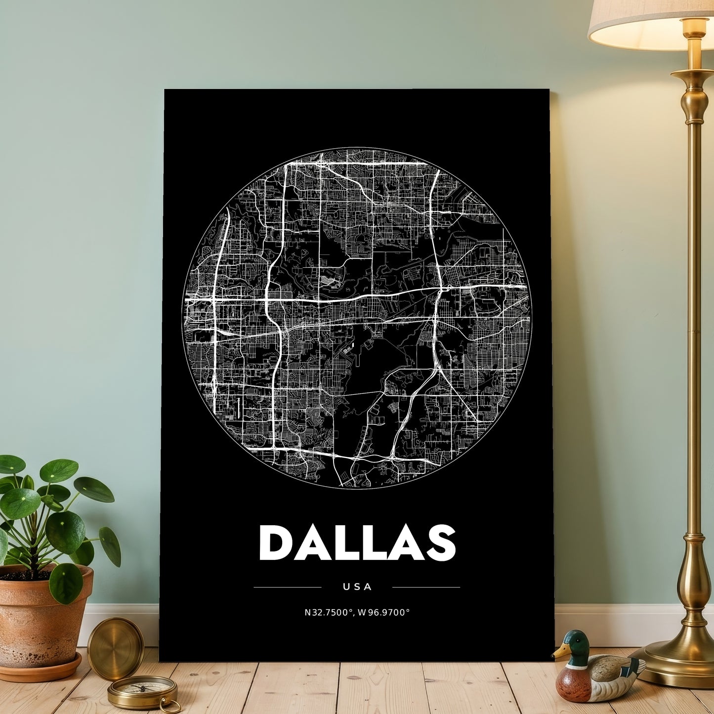 Dallas Spot Map Poster
