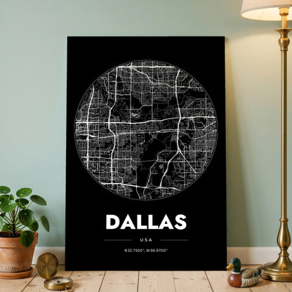 Dallas Spot Map Poster