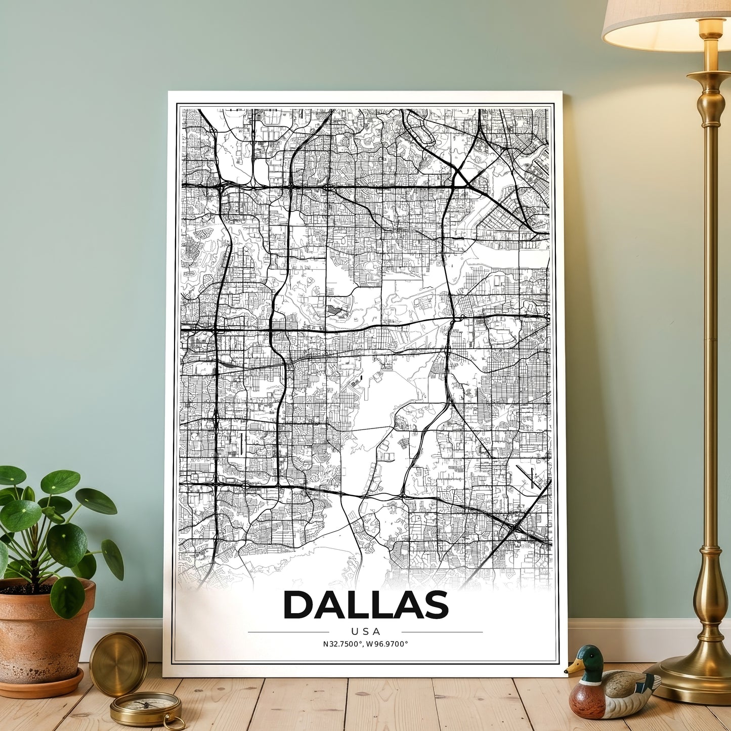Dallas Modern Map Poster
