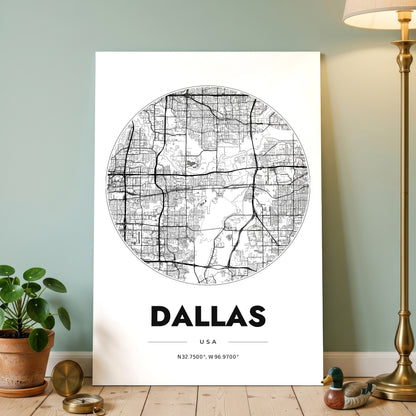 Dallas Spot Map Poster