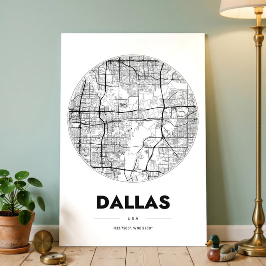 Dallas Spot Map Poster