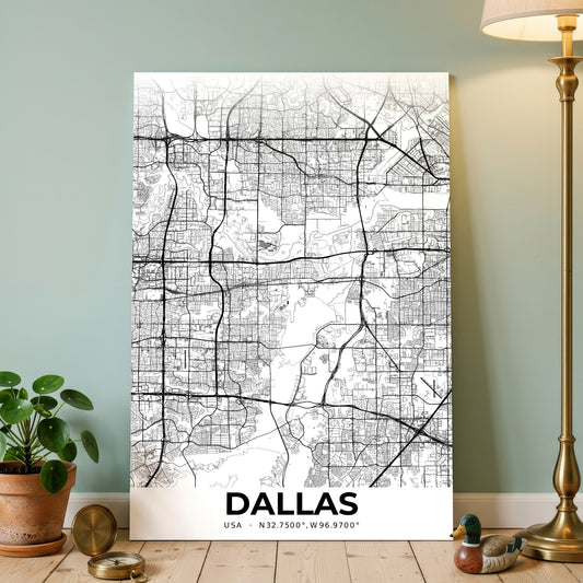Dallas Elegant Map Poster