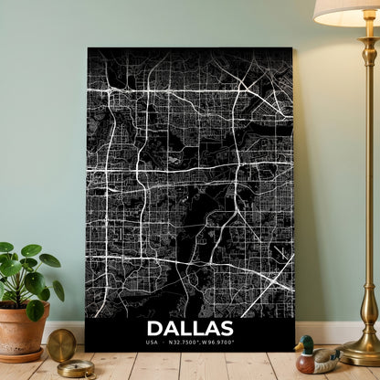 Dallas Elegant Map Poster