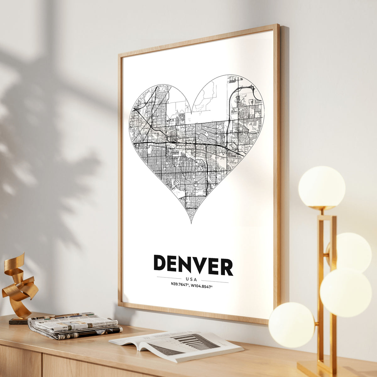 Denver Heart Map Poster