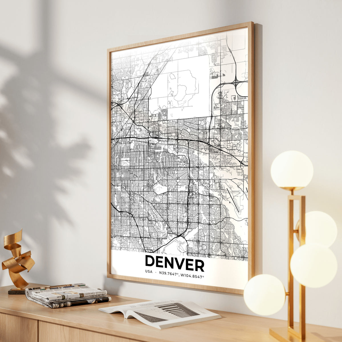 Denver Elegant Map Poster