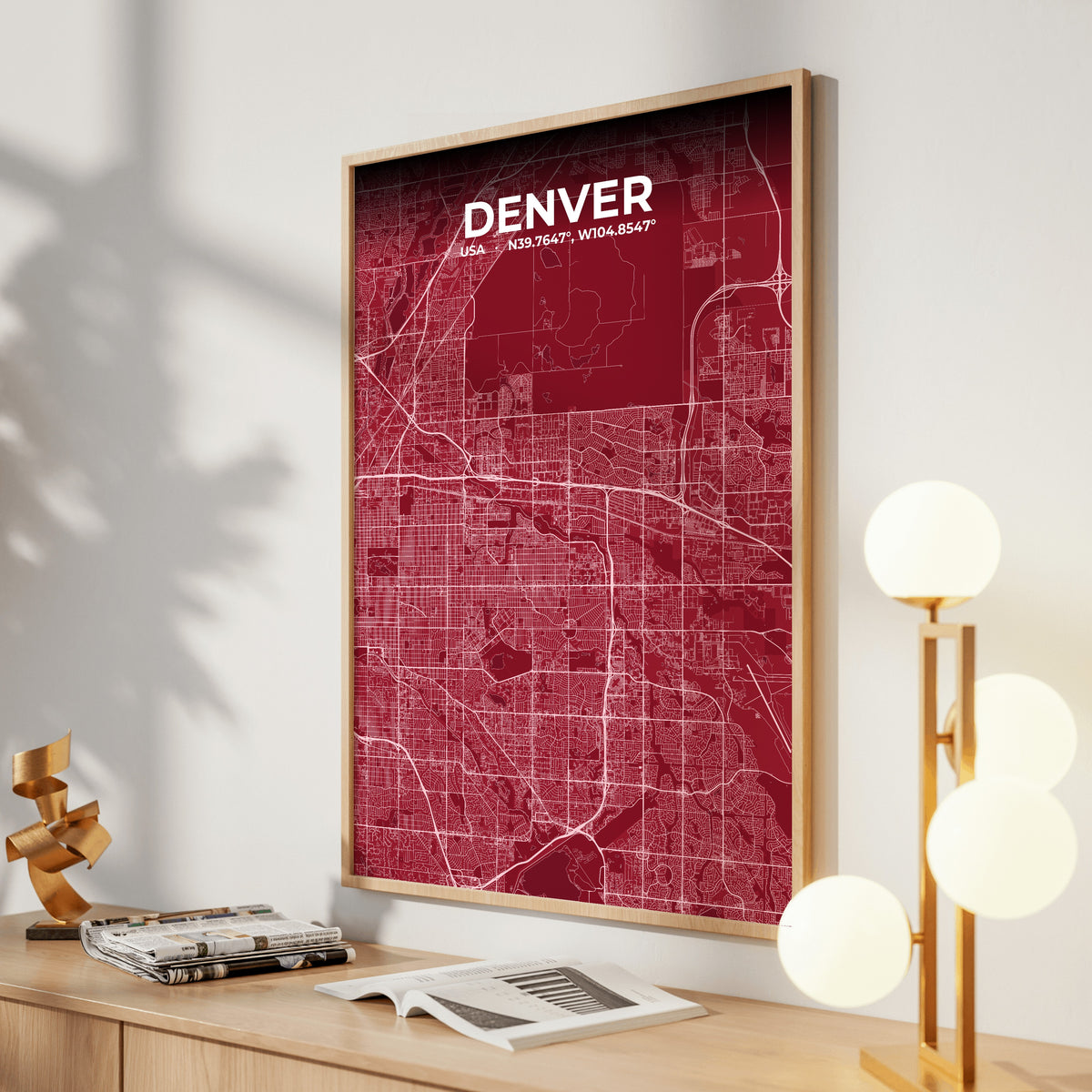 Denver Garnet Map Poster
