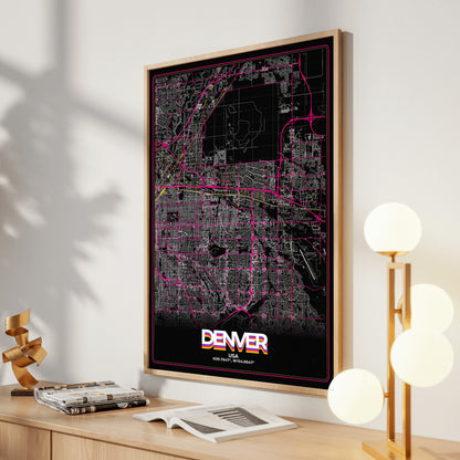 Denver Retro Map Poster