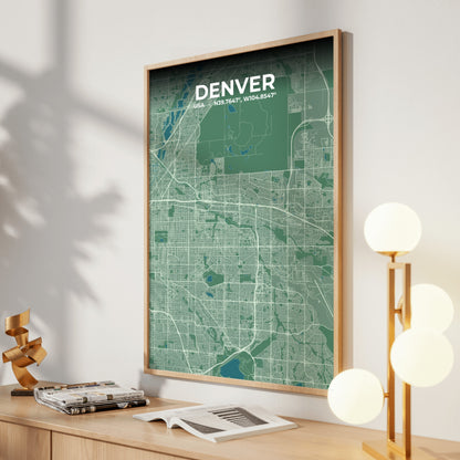 Denver Mist Map Poster