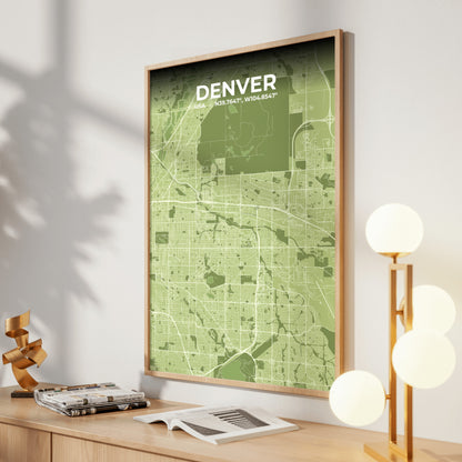 Denver Grove Map Poster