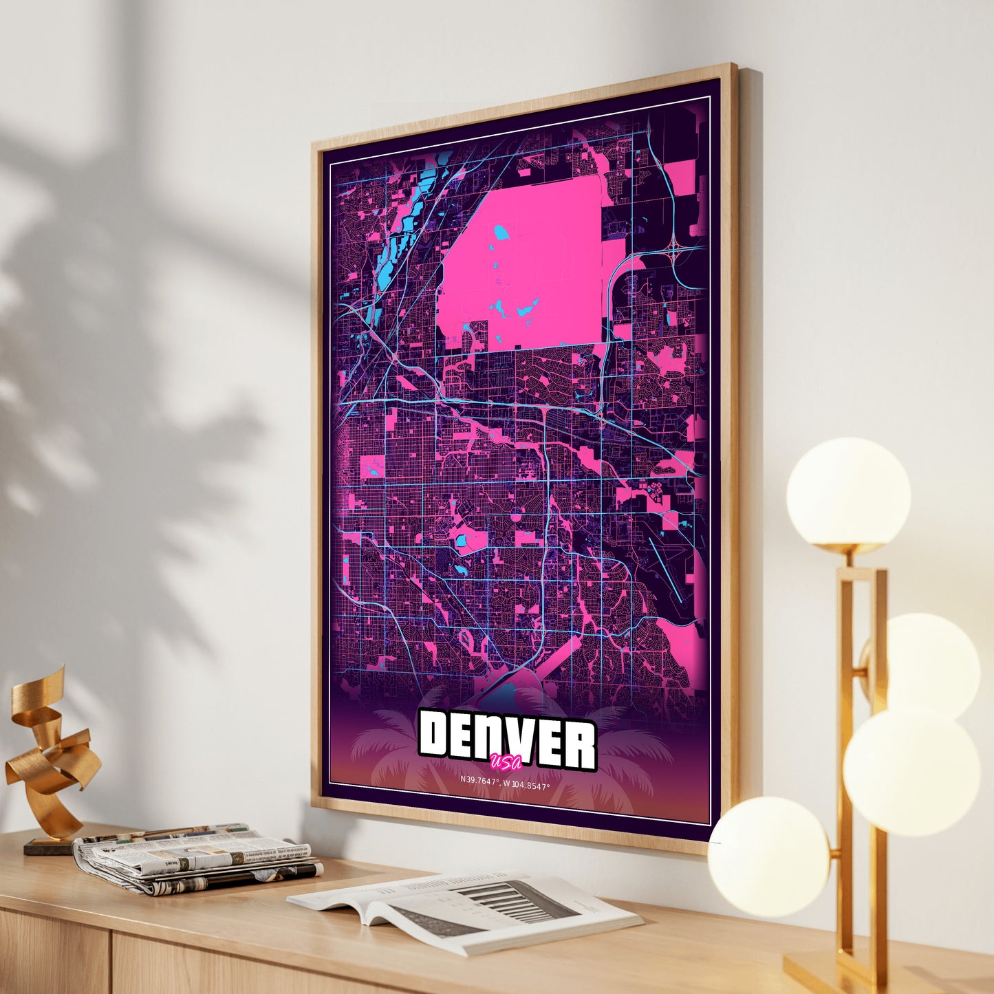 Denver GTA Map Poster