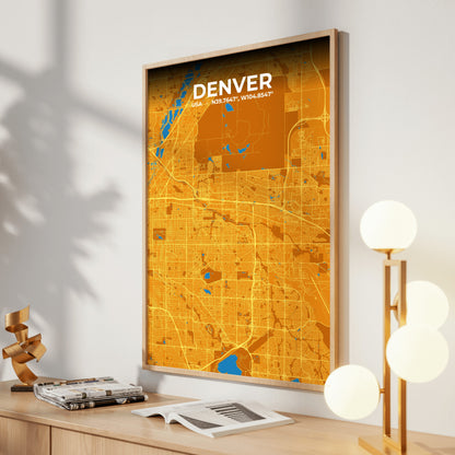 Denver Scorch Map Poster