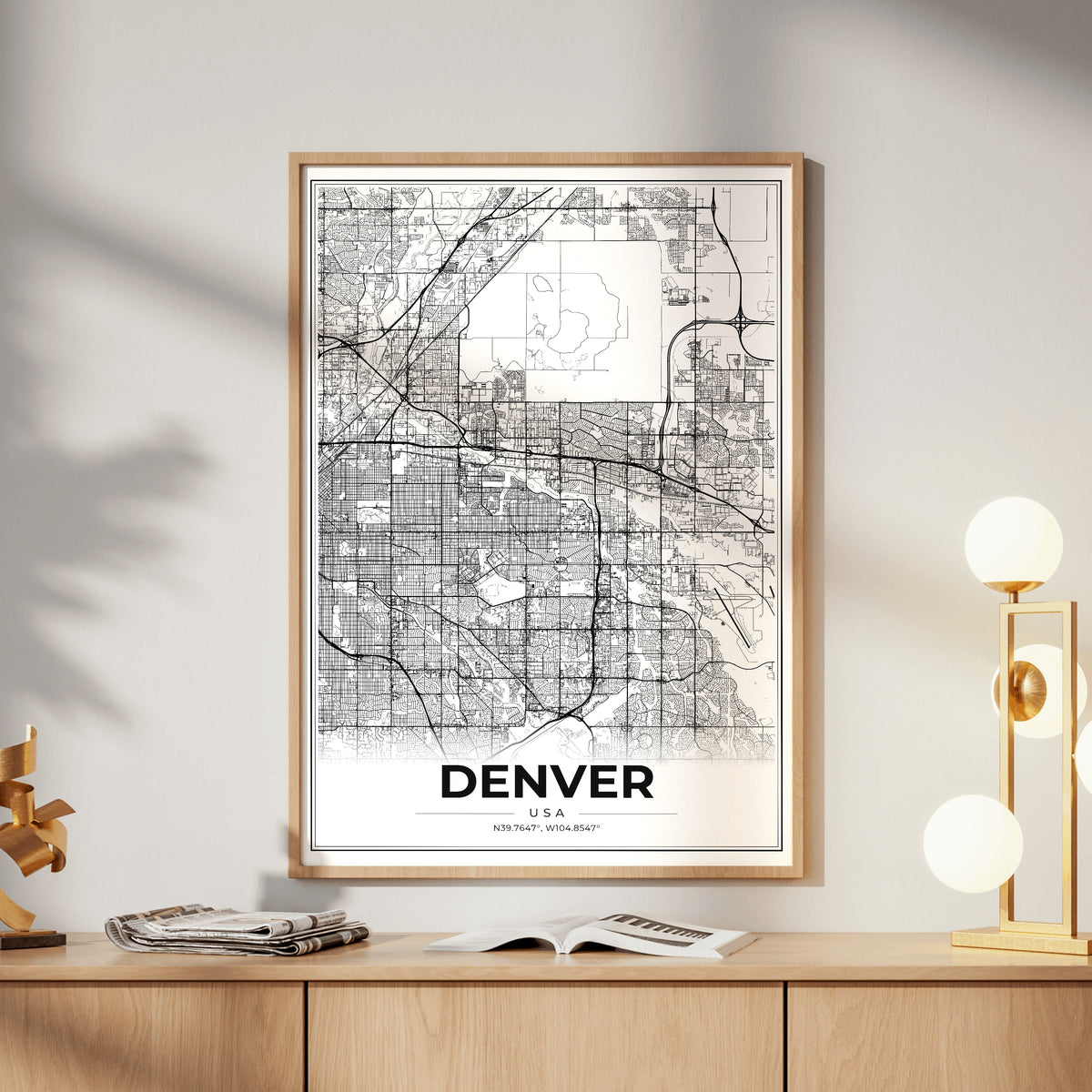 Denver Modern Map Poster