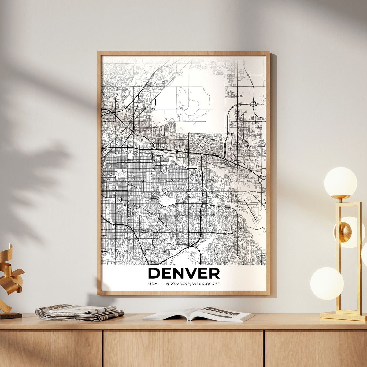 Denver Elegant Map Poster