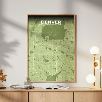 Denver Grove Map Poster