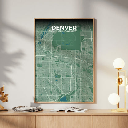 Denver Mist Map Poster