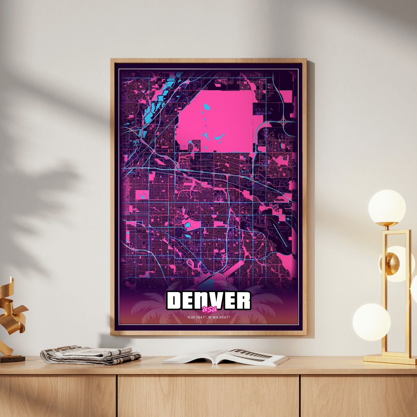 Denver GTA Map Poster