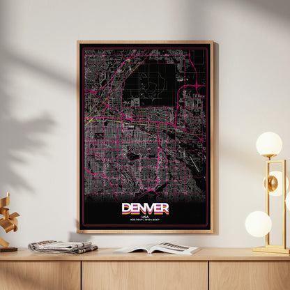 Denver Retro Map Poster
